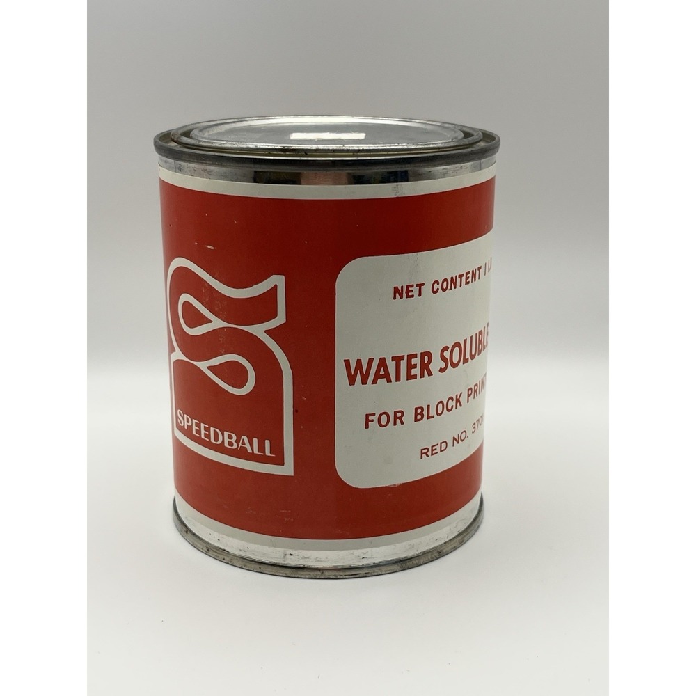 Vintage Speedball Water Soluble Ink 16oz 1lb Red‎ 3701 Hunt Manufacturing USA